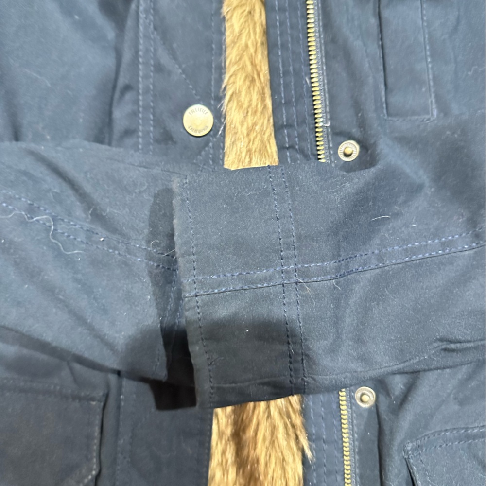 Hollister Heritage Sherpa Lined Parka Coat blue size XS - Picture 8 of 15